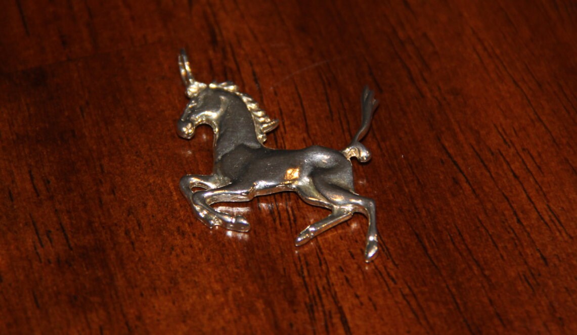 Sterling Silver Horse Charm Vintage From the 1980's Charm Etsy