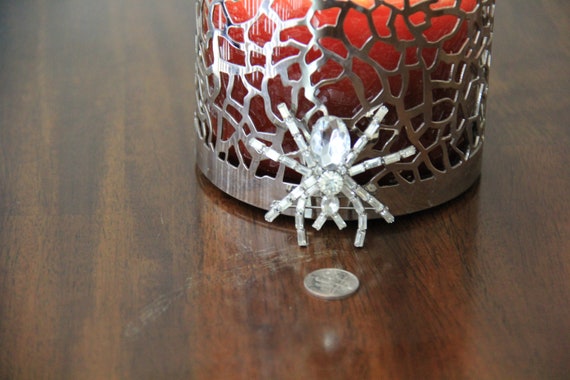 Rhinestone Spider Arthropods Vintage New Spider B… - image 4