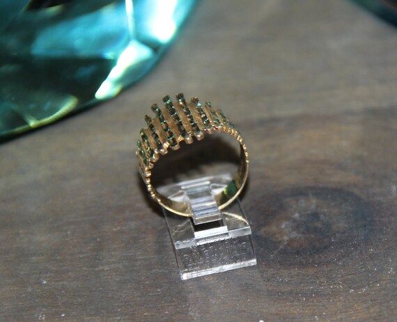 14K Solid Gold Diamond Cut Ring size 6.75 Vintage… - image 4