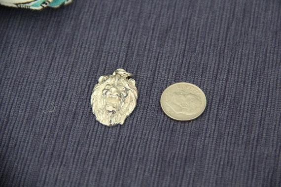 Sterling Silver Lion Head Charm Vintage from the … - image 4