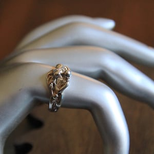 Sterling Silber Liebhaber Ring Größe 8 Unisex Vintage Silber Einzigartige RAR Weihnachtsgeschenk Liebhaber umarmen ganzen Körper berühren küssen