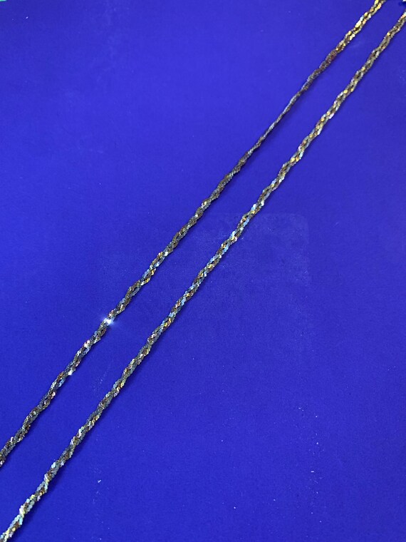 14K gold 16" braided herringbone or 18" chain lovely,… Gem