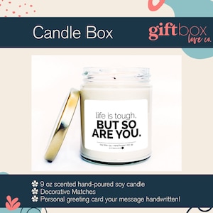 Valentine's Day Spa Gift Box, Valentine's Gift for Her, Custom Gift Box, Gift for Women, Spa Gift Box, Care Package, Friendship Gift Box Message Candle Only