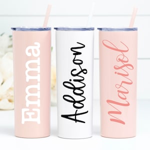 Personalized Tumbler with Lid & Straw, Personalized Gift For Mom, Personalized Gift for Her, Custom Tumbler with Lid and Straw