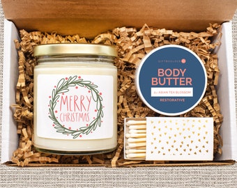 Spa Box for Woman | Thinking of you | Personalized Gift | Candle | Body Butter | Care Package | Gift for Her