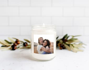 Your Photo Candle, Personalized Photo Candle, Picture Candle, Wedding Gift Candle, Custom Candle