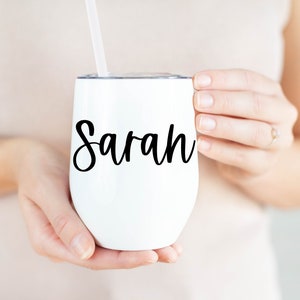 Wine Tumbler, Custom Wine Cup, Personalized Wine Tunbler, Bachelorette Party Favors Personalized Wine Glass Wine image 6