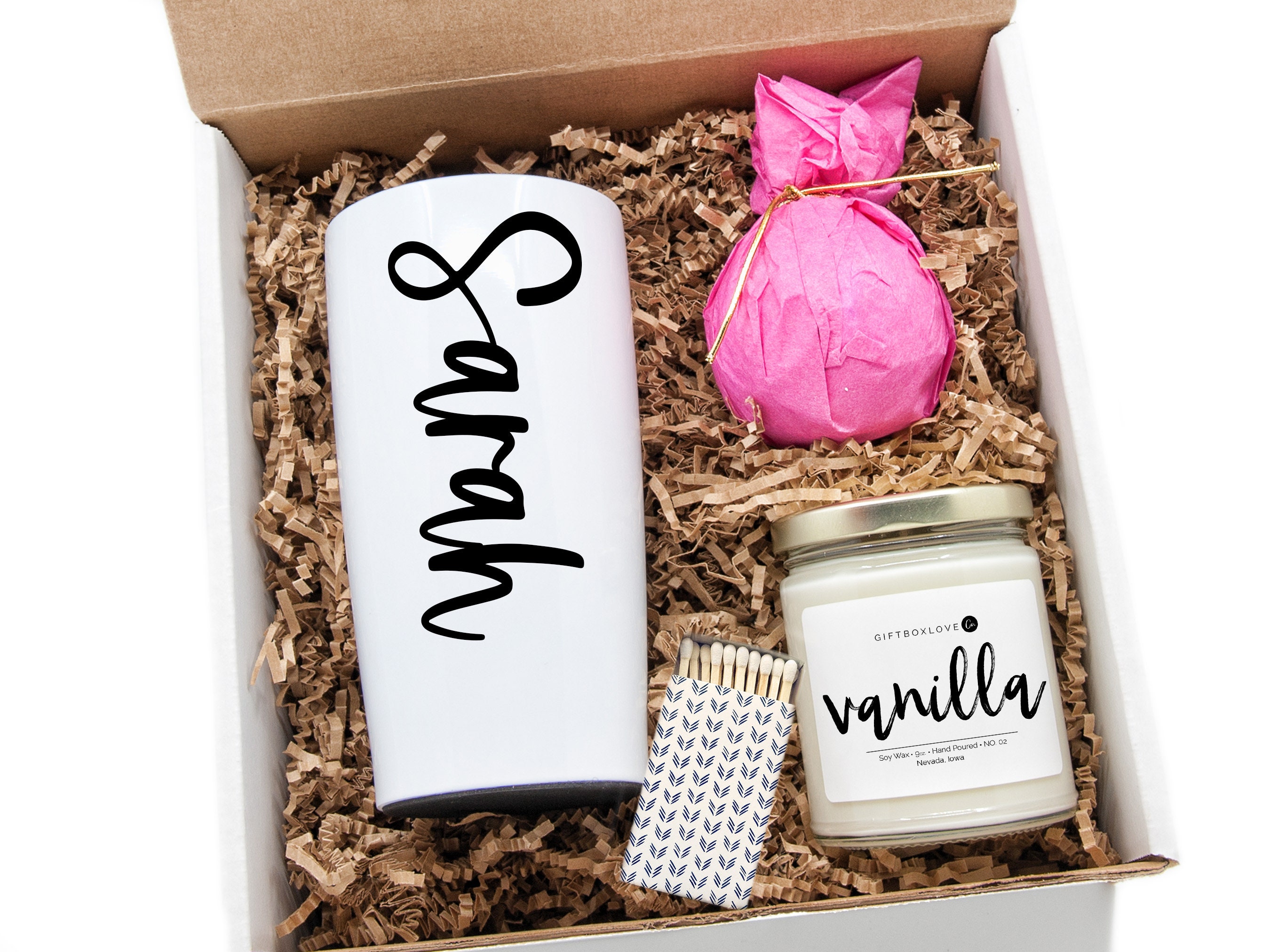 Custom Christmas Tumbler Gift Box Christmas Gift for Her Etsy