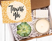 Thank You Gift Thank You Teacher Thank You Appreciation Gift Client Thank You Personalized Gift Succulent Gift Soy Candle Gift