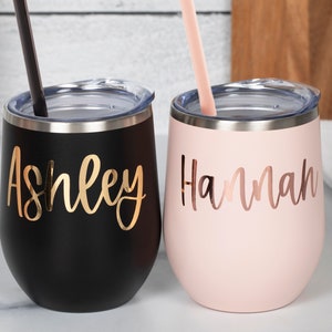 Wine Tumbler, Custom Wine Cup, Personalized Wine Tunbler, Bachelorette Party Favors Personalized Wine Glass Wine image 7