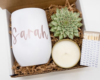 Tumbler Gift Box| Personalized Gift Box| Spa Gift Box| Care Package for Her