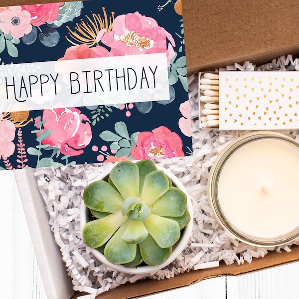 Happy Birthday Gift Box| Happy Birthday Gift| Custom Gift Box| Gift Box| Succulent Gift Box| Succulents| Birthday Gift| Birthday Gift Box