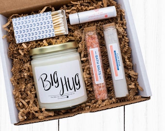 Big Hug Candle Care Package | Thinking of You Gift Basket | Encouragement Gift | Gift for Her | Spa Box | Care Package | Send a Gift