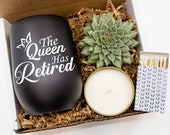 Queen has Retired Retirement Gift Box Succulent Gift Box Retirement Retirement Gift Gift for Retiree Send a Gift