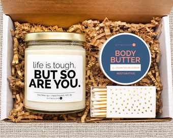 Spa Box for Woman | Thinking of you | Personalized Gift | Candle | Body Butter | Care Package | Gift for Her