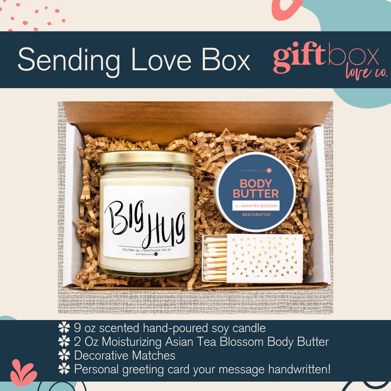 Valentine's Day Spa Gift Box, Valentine's Gift for Her, Custom Gift Box, Gift for Women, Spa Gift Box, Care Package, Friendship Gift Box Sending Love Box