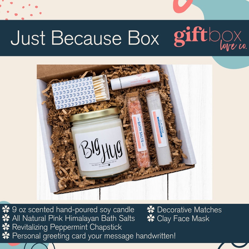 Valentine's Day Spa Gift Box, Valentine's Gift for Her, Custom Gift Box, Gift for Women, Spa Gift Box, Care Package, Friendship Gift Box Just Because Box