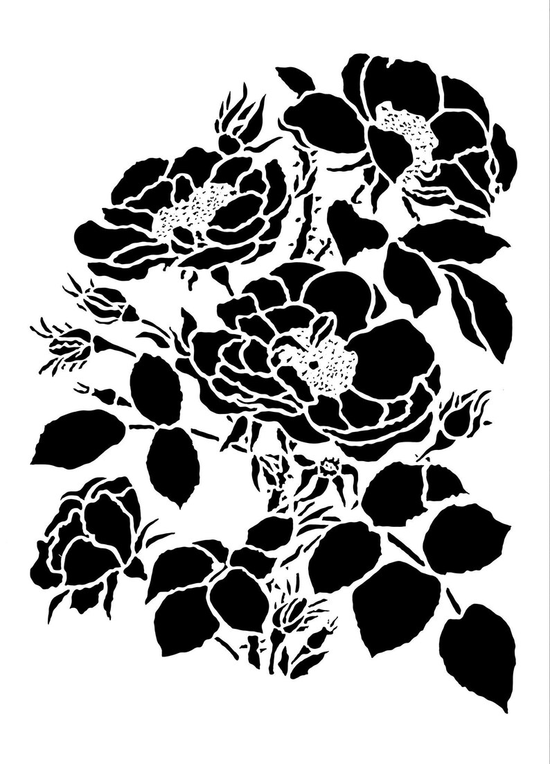 Curated visual reference: Picture Idea: Posh Chalk Stencil Lovely Lush Posey 25X35Cm