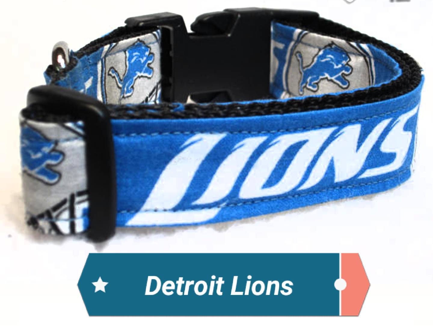 Detroit Lions Dog Collar Dog Collars Side Release Dog Etsy