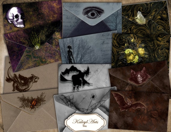 Halloween Greeting Cards Set Of 24 (6 Unique Horror Designs - View #7