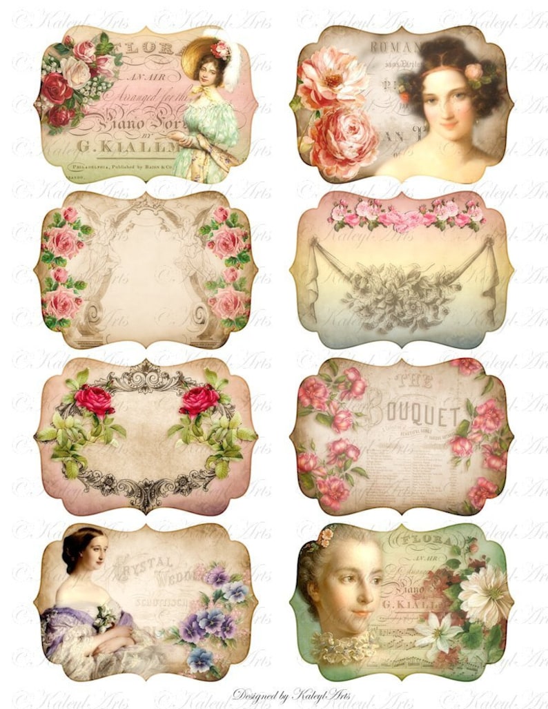 Printable Scrapbook, Cosmetics, Labels, Stickers, Storage, Vintage, Blank Labels, Kitchen, Cream