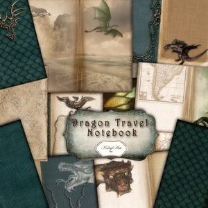 Smoki, Notatnik, Fantazja, do druku, Dziennik, Vintage, mistyczne, Pamiętnik, podróże, Grimoire, kieszenie, Tagi, zakładki, etykiety, dziennik śmieci
