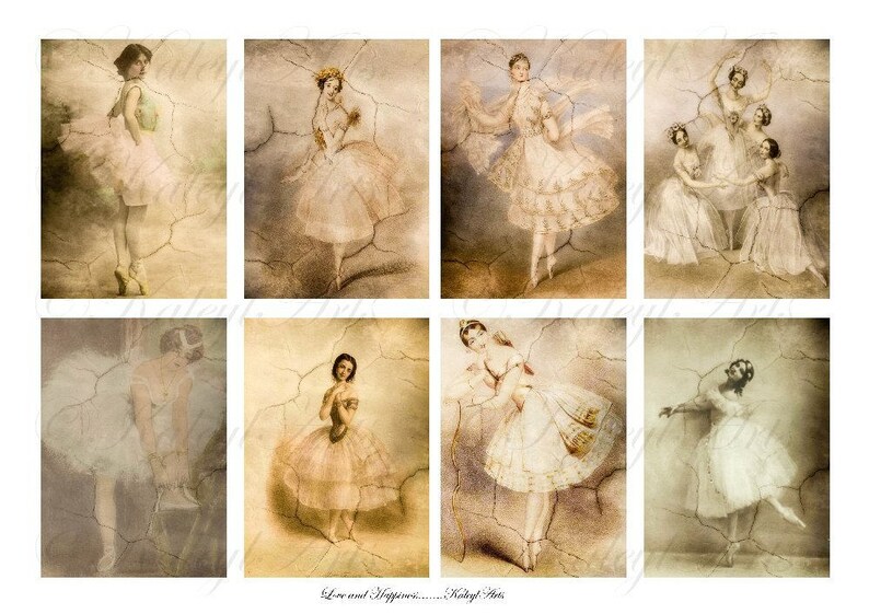 Pode incluir: Uma colagem de dez imagens em estilo vintage com bailarinas em v&aacute;rias poses. As imagens est&atilde;o sobre um fundo de superf&iacute;cie bege texturizada. Cada imagem apresenta uma bailarina com um tutu branco ou creme, com uma est&eacute;tica suave e desbotada.