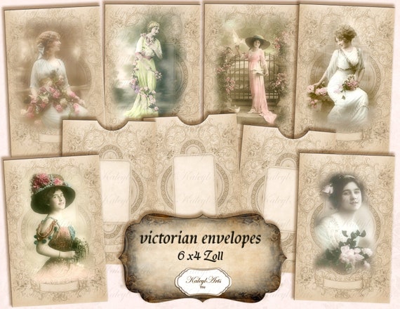 Victorian Ladies Envelopejournalenvelopevintage - Etsy