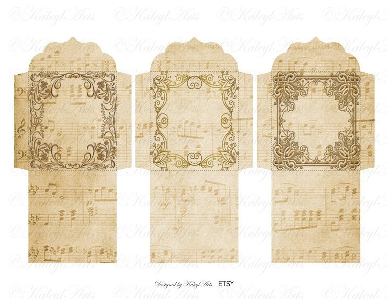 Music Envelope Pattern Envelopes, Candy Paper, Gift Wrap, Sheet Music, Teabags, Envelope ...