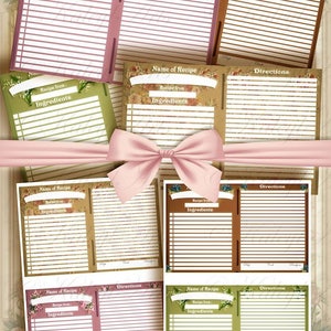 Recipe card, recipes for recipes,journal,printable page,cooking,baking, give, letter / A4, 5 x8 inch,kitchen accessories,notes,prescription