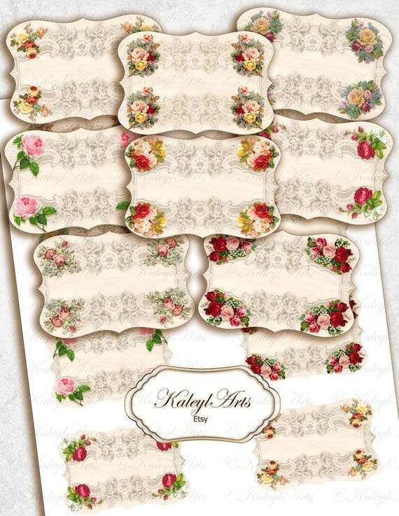 Printable Cosmetics Labels Stickers Storage Vintage Etsy