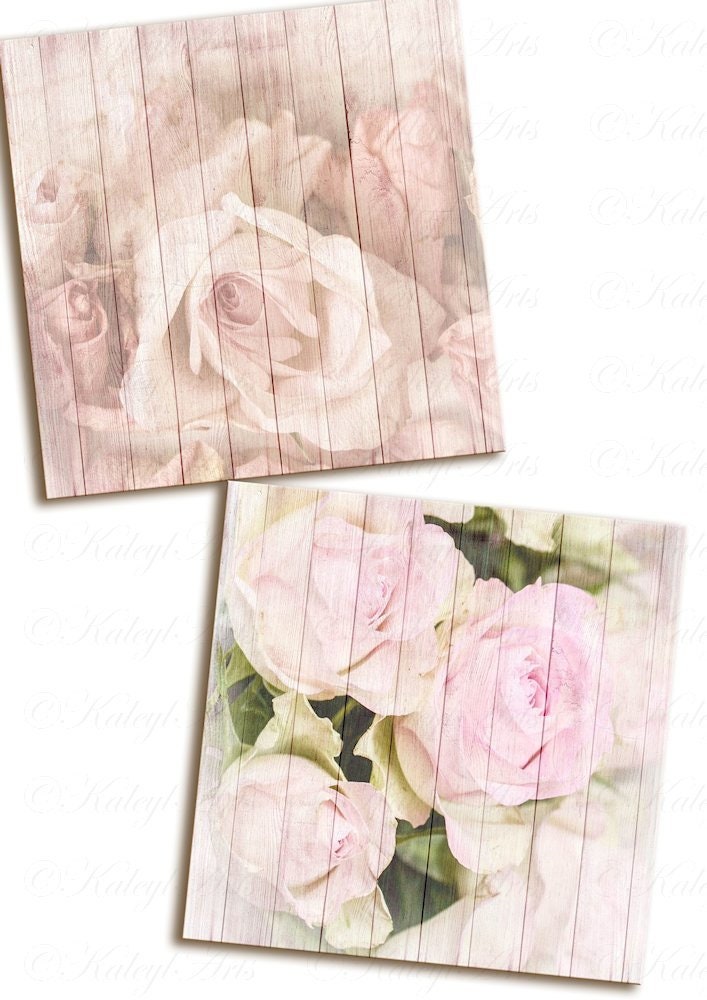 Rustic Roses Paper Printable, Paper, Roses on Wood, Vintage Shabby Chic, Victorian ...