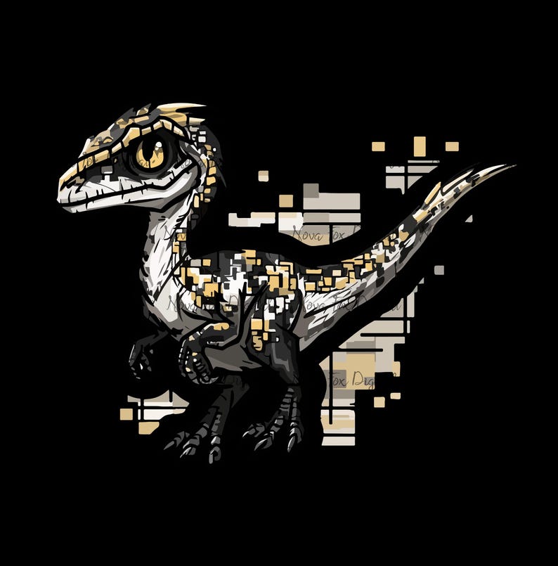 Red Raptor Pixel Pixel Raptor PNG, SVG, JPG Yellow and Grey Pixelated Raptor Clipart - Etsy