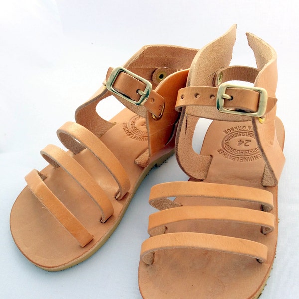 Hermes design kids Sandals, handmade Greek Children Sandals, Girl Hermes Kids sandals, leather sandals for kids, hermes sandals