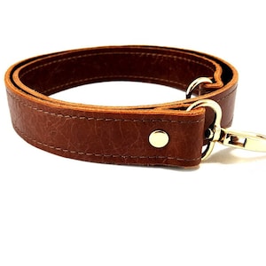 3 cm Waxed Brown Leather Strap (WL2)/ Leather Handle with hooks selection, leather handles, purse straps, anses cuir