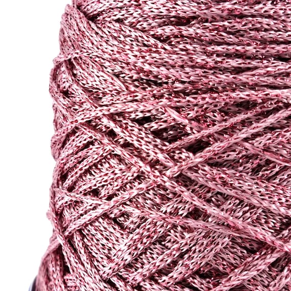 Natural Silk Pink Yarn for Bags, Jewelry and DIY Projects