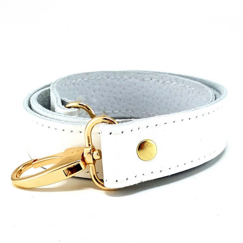 white leather strap