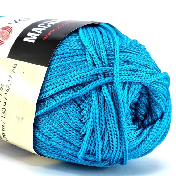 Turquoise Blue Macrame Yarn for Bags, Jewelry and DIY Projects, Knitting,  Crocheting, DIY Bags, Crochet Bag Yarn, Knit Bag Yarn 