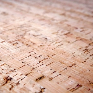 Natural cork fabric in pieces in 3 dimensions (C1), cork leather, Eco Friendly Craft Materials