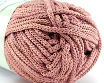 Pink Lurex Yarn with Silver Thread, DIY Knitting Crochet Bag Material