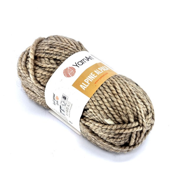 Alpine Alpaca Yarn Art Tuchgarn Beige 432 150 gr ideal für warme Kleidung