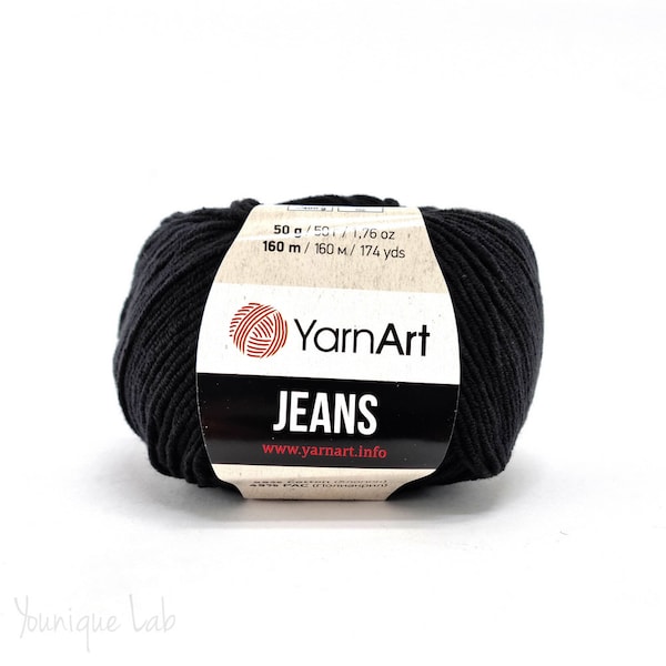 Jeans Yarn Art Amigurumi Yarn Black No53 50 gr ideal für Amigurumi Projekte