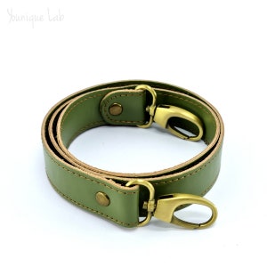 2 cm Crocodile Green Eco Leather strap for bags / Leather Handle with hooks, leather purse straps, anses cuir, replacement bag strap