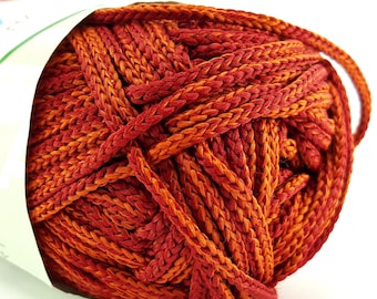 Orange-red Polyester Yarn, Knitting, Crochet, DIY Bag Yarn