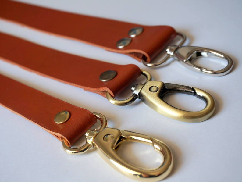 3 cm 1.18 inches Chocolate Brown Leather Strap Leather Handle with hooks selection purse straps bags anses cuir leather handles