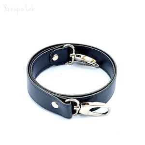 2 cm Blue Eco Leather strap for bags / Leather Handle with hooks, leather purse straps, anses cuir, replacement bag strap