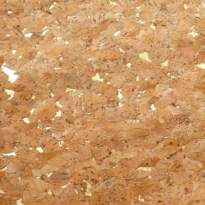 Tecido de cortiça com detalhes dourados em peças em 3 dimensões (C4), pele de cortiça, Eco Friendly Craft Materials