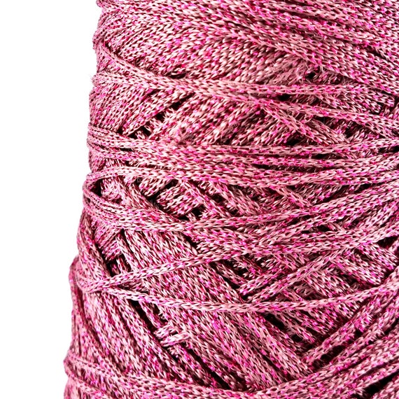 Natural Silk Fucshia Pink Yarn for Bags, Jewelry and DIY Projects