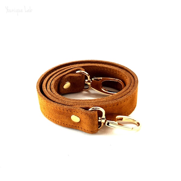 2,5 cm Honey Suede Leather (S10) Strap with hooks, custom sizes straps, sac à dos, Rucksack, purse handles, replacement