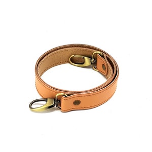 Correa para bolso de piel natural con ganchos, para hombro o bandolera imagen 1